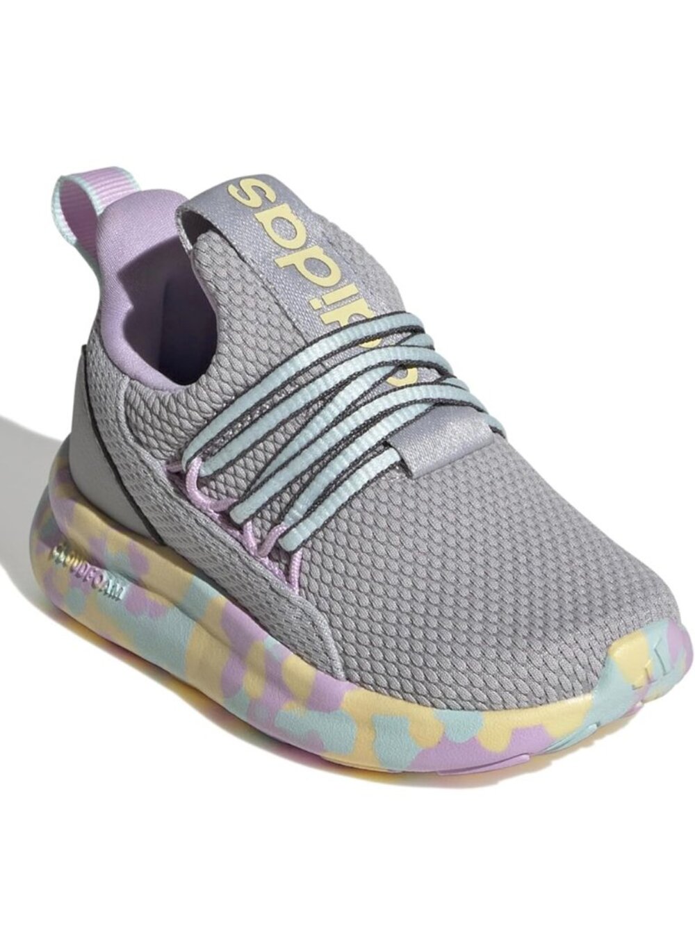 Girls Size 7.0 Adidas Toddler Lite Racer Adapt 7.0 Lace Up Sneakers Shoes